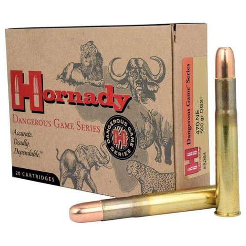 Hornady Dangerous Game Series Rifle Ammunition .470 NE 500 gr DGS 2150 fps - 20/box