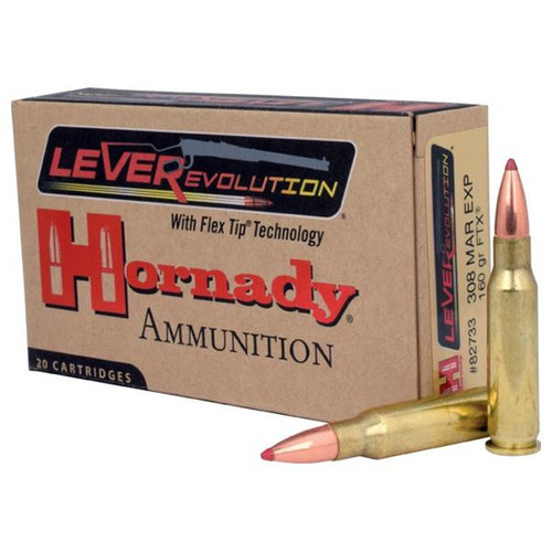 Hornady LEVERevolution Rifle Ammunition .308 Marlin 160 gr FTX 2660 fps - 20/box