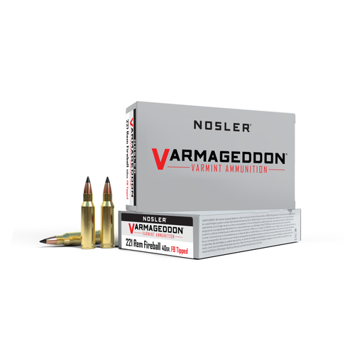 Nosler Varmegeddon Rifle Ammunition .221 Rem Fireball 40 gr FB Tipped 3100 fps - 20/ct
