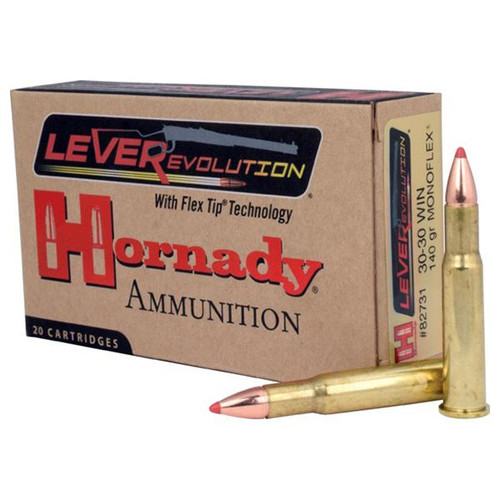 Hornady LEVERevolution Rifle Ammunition .30-30 Win 140 gr MonoFlex 2460 fps - 20/box