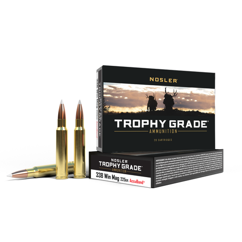 Nosler Trophy Grade Rifle Ammunition 338 Win Mag 225gr AccuBond 20/Box