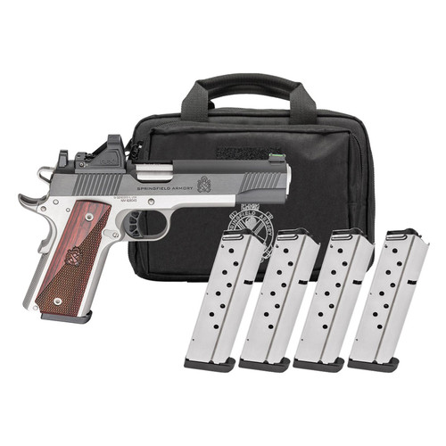 Springfield Gear Pac 1911 Ronin AOS Handgun .45 Auto 8rd Magazines(4) 5" Barrel Green Dot & Bag