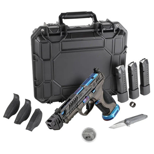 S&W PC M&P 9 Metal HD Spec Series V Handgun 9mm Luger 23rd Magazines(3) 4.9" Barrel w/Compensator Tall Night Sights Gray