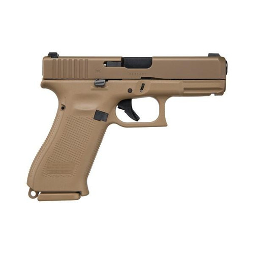 Glock 19x Gen 5 Compact Handgun 9mm Luger 10/rd Magazines (3) 4.02" Barrel Coyote Brown Night Sights Austria