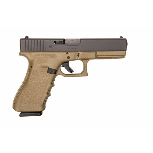 Glock 17 Gen 3 Handgun 9mm Luger 17/rd Magazines (2) 4.49" Barrel OD Green Frame Black Slide Austria