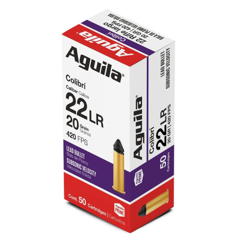 Aguila Colibri Powderless Rimfire Ammunition .22 CB 20 gr 420 fps 50/ct