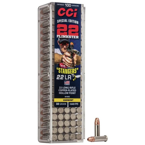 CCI Stangers Rimfire Ammunition .22LR 32 gr CPHP 1640 fps 100/ct