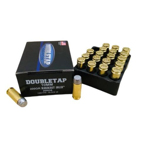 Double Tap Hardcast Solid Handgun Ammunition 10mm Auto 200gr HC 1275 fps 20/ct