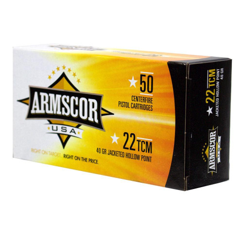 Advanced Tactical Firearms Armscor Hand Ammunition .22TCM 40 gr JHP 50/ct