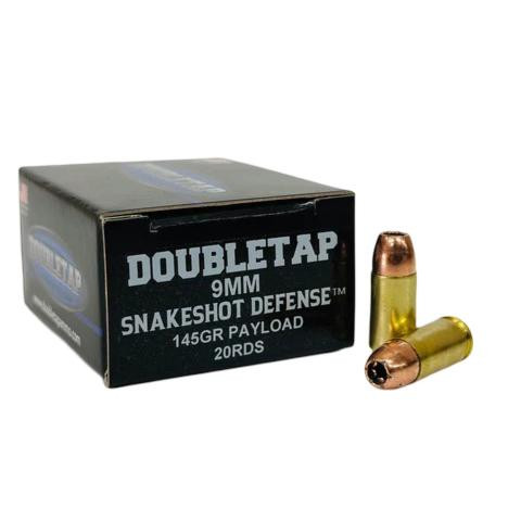 Double Tap SnakeShot Defense Handgun Ammunition 9mm Luger 145gr JHP+9 Shot 20/ct