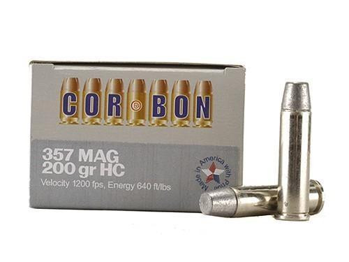 COR-BON Handgun Ammunition .357 Mag 200 gr HC 1150 fps 20/box