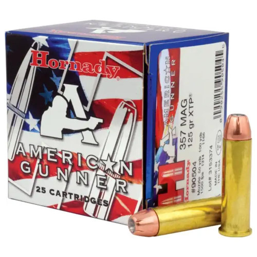 Hornady American Gunner Handgun Ammunition .357 Mag 125 gr XTP 1275 fps 25/ct