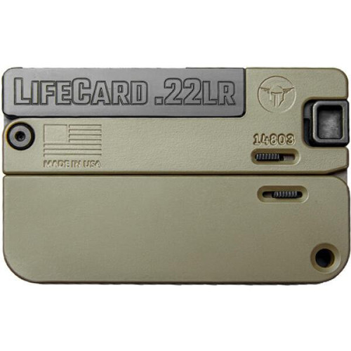 LifeCard .22 LR Single Action Pistol - Polymer Handle Noveske Bazooka Green