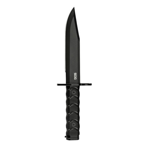 SOG Knives Clip Point Bayonet Fixed Knife 7-1/10" Clip Point Blade Black Box