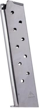 Mec-Gar 1911 Govt Handgun Magazine .45 ACP HT Nickel 10/rd