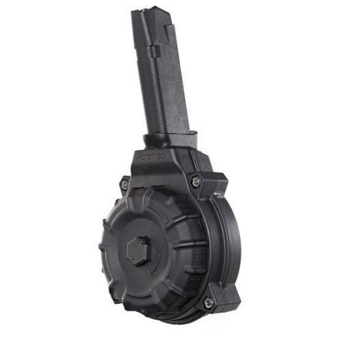 Promag Handgun Magazine for Glock 48/43X Black Polymer Drum 9mm Luger 50/rd