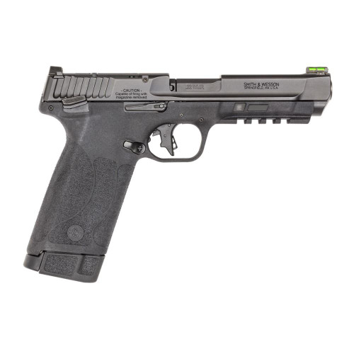 Smith & Wesson M&P 22 Magnum Handgun .22 WMR 30rd Magazines (2) 5" Barrel Black Optic Ready Fiber Optic Sight Thumb Safety