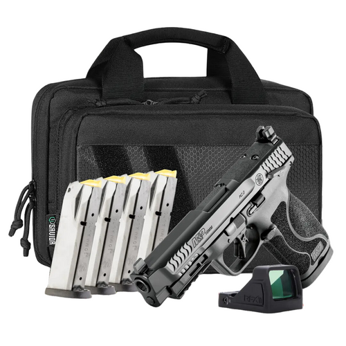 M&P 10mm M2.0 OR Bundle Handgun 10mm Auto 15rd Magazines(4) 4.6" Barrel Thumb Safety Savior Bag RFX11 Green Dot