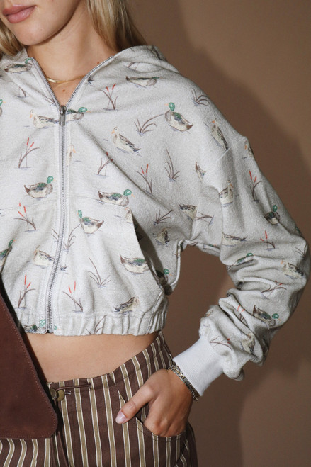 DUCK AND REED CROPPED HOODIE