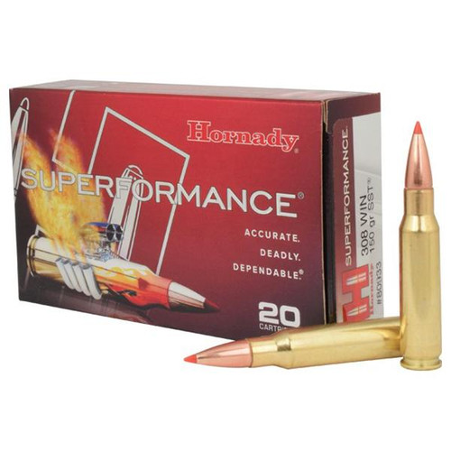 Hornady Superformance Rifle Ammunition .308 Win 150 gr SST 3000 fps - 20/box