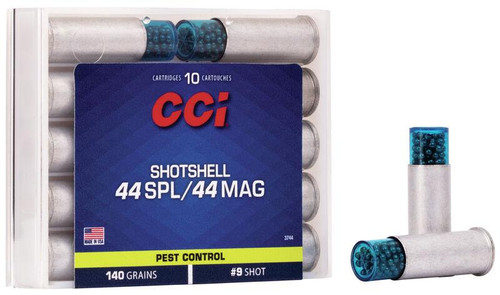 CCI Pest Control Handgun Shotshells .44 SPL/.44 Mag 140 gr 9 shot 1000 fps 10/ct