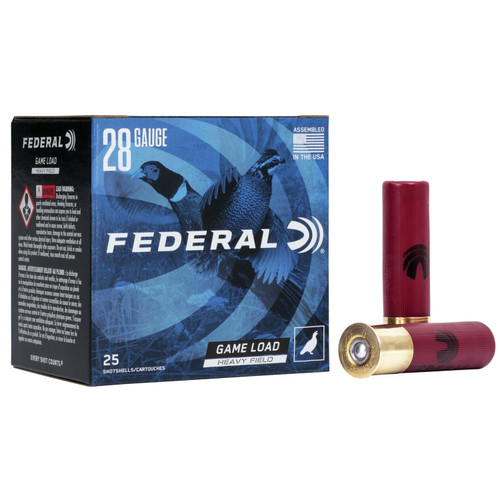 Federal Game-Shok Upland Game Hi Brass Load Shotshells 28 ga 2-3/4" 1 oz 1220 fps 7.5 25/ct