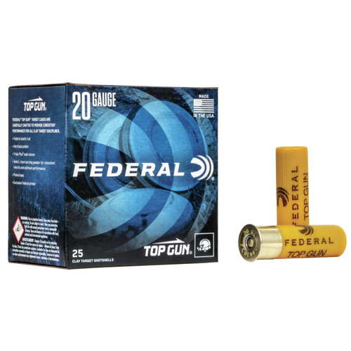 Federal Top Gun Shotshells 20 ga 2-3/4" 7/8 oz 1210 fps 8 25/ct