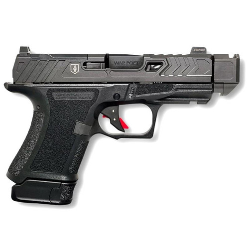 Shadow Systems CR920P War Poet Handgun 9mm Luger 10rd & 13rd Magazines 3.75 Barrel Black War Poet Slide Engraving with Night Sights