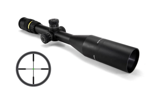Trijicon AccuPoint Rifle Scope - 5-20x50mm Standard Duplex Crosshair w/Green Dot Reticle 19.1-5.1' FOV 4.1-3.8" ER Matte