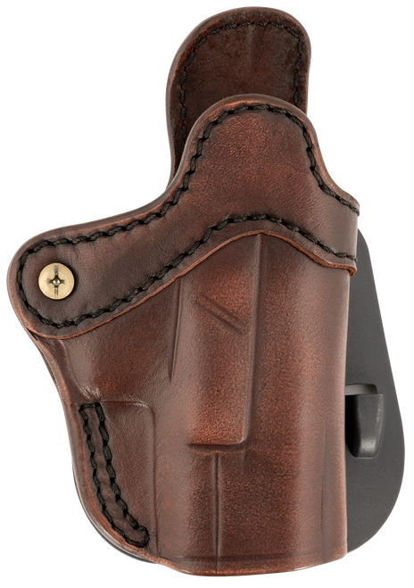 1791 Gunleather ORPDH21VTGR Paddle Holster Optic Ready OWB Size 2.1 Vintage Leather Paddle Fits S&W M&P Shield Fits Glock 17 Fits Springfield XD9 Right Hand                                            