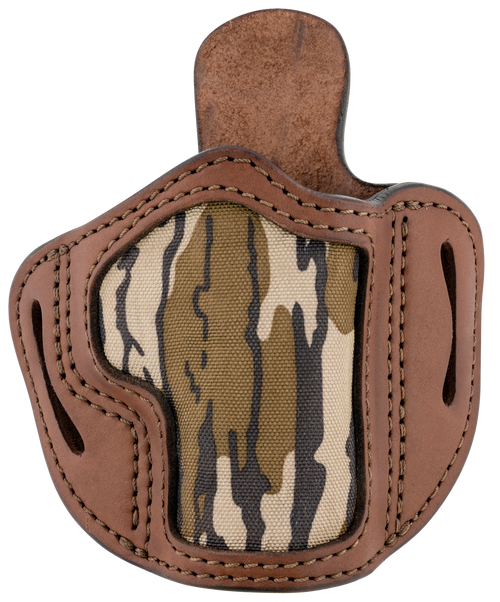 1791 Gunleather MOBH21BRWR BH2.1 Optic Ready OWB Size 2.1 Brown/Mossy Oak Leather Belt Slide Compatible w/Glock 17/Springfield XD/S&W Shield Right Hand                                                 