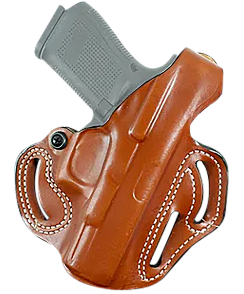 DeSantis Gunhide 001TA0XZ0 Thumb Break Scabbard OWB Tan Leather Belt Slide Fits Springfield Echelon Right Hand                                                                                          