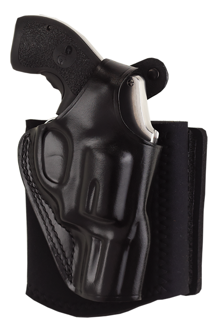 Galco AG870RB Ankle Glove  Size Fits Ankles up to 13" Black Leather Hook & Loop Fits Sig P365 Fits Sig P365XL Right Hand                                                                                