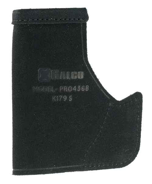 Galco PRO436B Pocket Protector  Black Leather Fits Ruger LCP/Kel-Tec P-32/Diamondback DB/NAA Guardian Ambidextrous                                                                                      