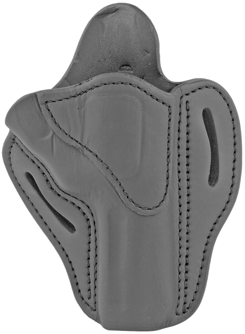 1791 Gunleather RVH2SBLR RVH2  OWB Size 02 Stealth Black Leather Belt Slide Fits Ruger GP100/S&W K Frame Right Hand                                                                                     