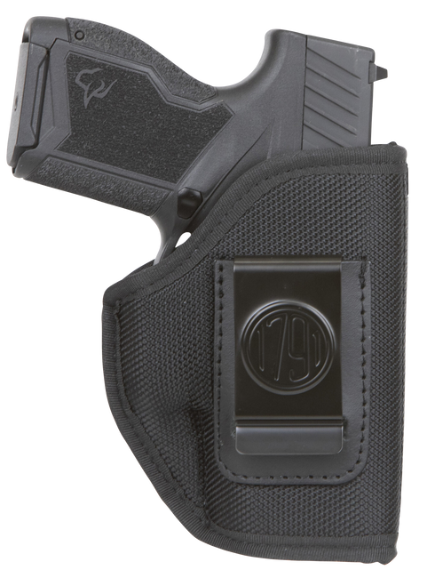 1791 Gunleather PNIWB1BLKL Premium Nylon  IWB Size 01 Black Ballistic Nylon Belt Clip Left Hand                                                                                                         