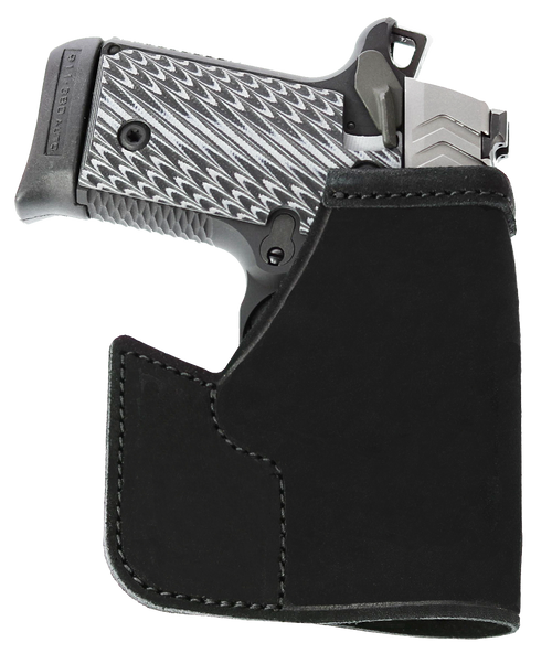 Galco PRO664B Pocket Protector  Black Leather Fits Sig P938/Kimber Micro 9 Ambidextrous                                                                                                                 