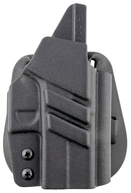 1791 Gunleather TACPDHOWBG43XMOSBLKR Tactical Kydex  OWB Black Kydex Paddle Compatible w/Glock 43/43X/43X MOS Right Hand                                                                                