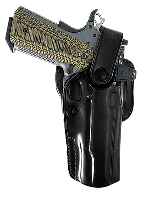 Galco APO226RB APO Strongside/Crossdraw OWB Black Steerhide Fits Glock 19 Gen 1-5 Belt Holster Mount Right Hand                                                                                         
