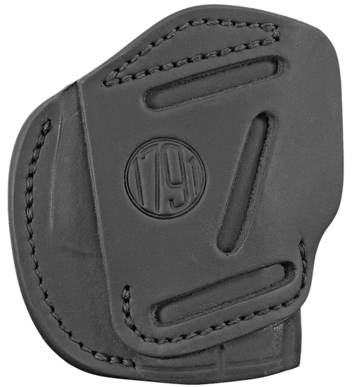 1791 Gunleather 3WH2SBLA 3-Way  IWB/OWB Size 02 Stealth Black Leather Belt Loop Compatible w/ Ruger LCP Compatible w/ Glock 42 Compatible w/ S&W Bodyguard Ambidextrous Hand                            