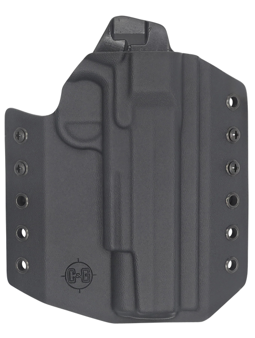 C&G Holsters 0354100 Covert  OWB Black Kydex Belt Loop Fits Sig 1911 Rail 5"                                                                                                                            