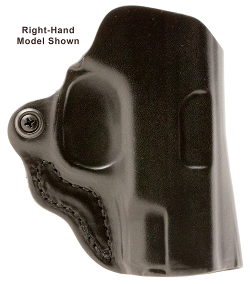 DeSantis Gunhide 019BB7WZ0 Mini Scabbard  OWB Black Leather Belt Slide Fits Springfield Prodigy w/wo Red Dot Fits 4.25" Barrel Left Hand                                                                