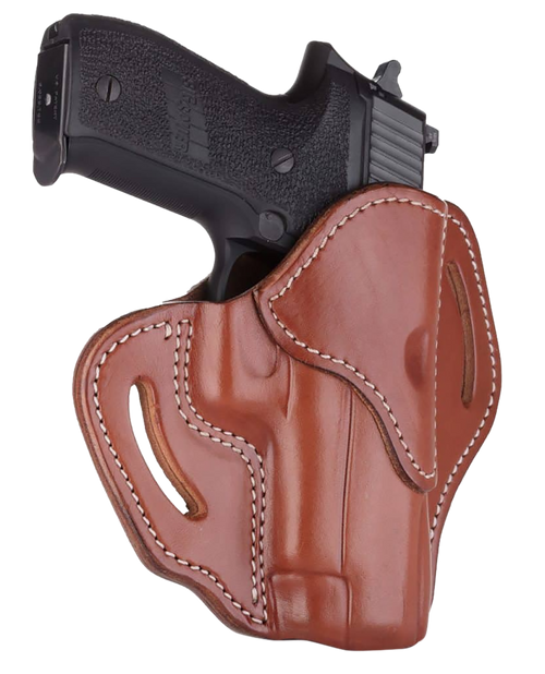 1791 Gunleather BH23CBRR BH2.3  OWB Size 2.3 Classic Brown Leather Belt Slide Compatible w/Glock 17/Sig P226/HK VP9 Right Hand                                                                          