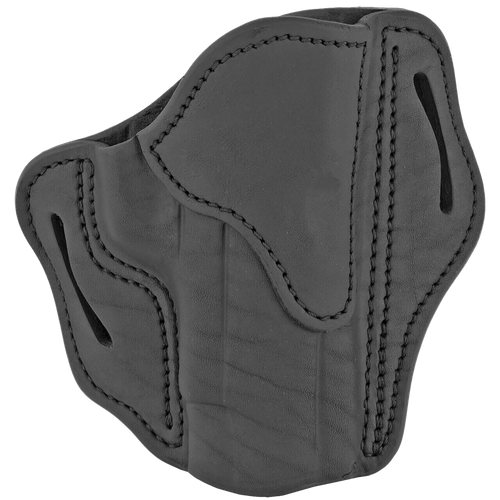 1791 Gunleather BH23SBLR BH2.3  OWB Size 2.3 Stealth Black Leather Belt Slide Compatible w/Glock 17/Sig P226/HK VP9 Right Hand                                                                          