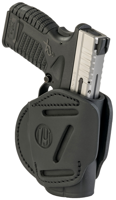 1791 Gunleather 3WH4SBLA 3-Way  IWB/OWB Size 04 Stealth Black Leather Belt Loop Fits Walther PPS Fits Taurus G2C Fits Springfield XD/XDS Ambidextrous Hand                                              
