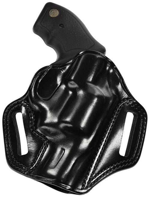 Galco CM270B Combat Master  OWB Black Leather Belt Slide Fits Browning Hi-Power/Springfield SA-35/Girsan MC P35/Match Right Hand                                                                        