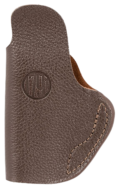 1791 Gunleather FCD1BRWR Fair Chase  IWB Size 01 Classic Brown Deer Hide Belt Clip Fits Ruger LCP 380/S&W Bodyguard Right Hand                                                                          