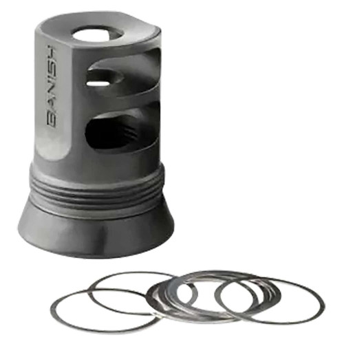 Banish 4578 30-Gold Muzzle Brake 1/2x28 Black