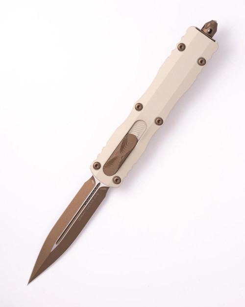 Microtech Dirac Delta® D/E Burnt Bronze Standard Champagne M390MK 3.8"