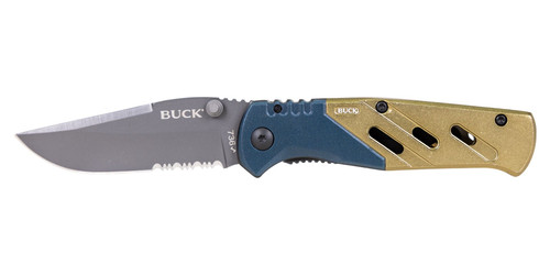 Buck Trekker XLT Blue/Green Clip Point 7Cr17MoV 3 1/8"